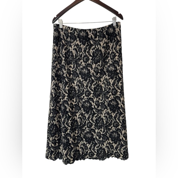 Jones New York Black and Cream Lace Maxi Skirt - Picture 2 of 5